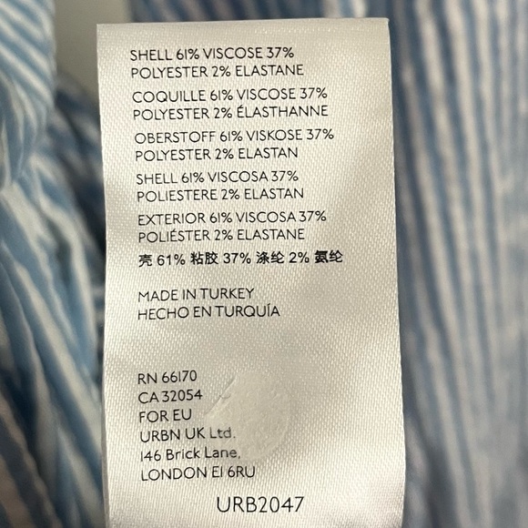 BDG Urban Outfitters • Blue and White Striped Seersucker Dress - Picture 6 of 7